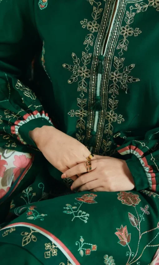3PC Embroidered Lawn Suit By ZARA SHAH JAHAN [RC-7029] - Image 4