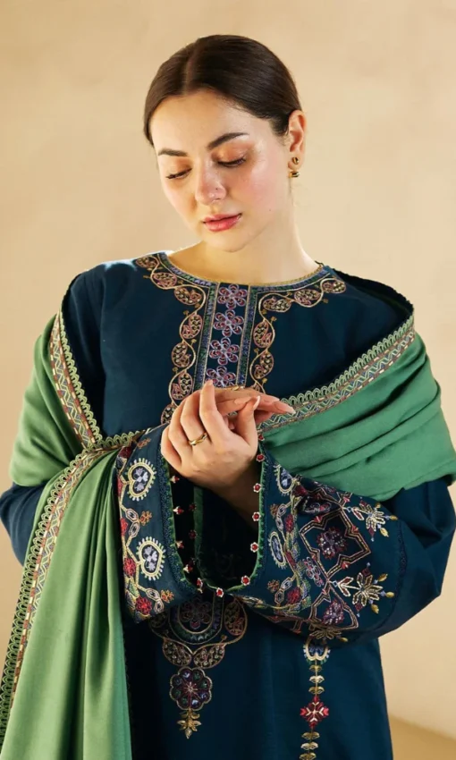 3Pc Embroidered Lawn Suit With Heavy Embroidery Dupatta [RC-7031] - Image 5