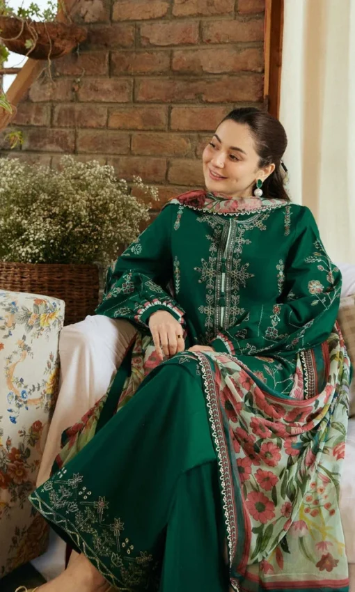 3PC Embroidered Lawn Suit By ZARA SHAH JAHAN [RC-7029] - Image 3