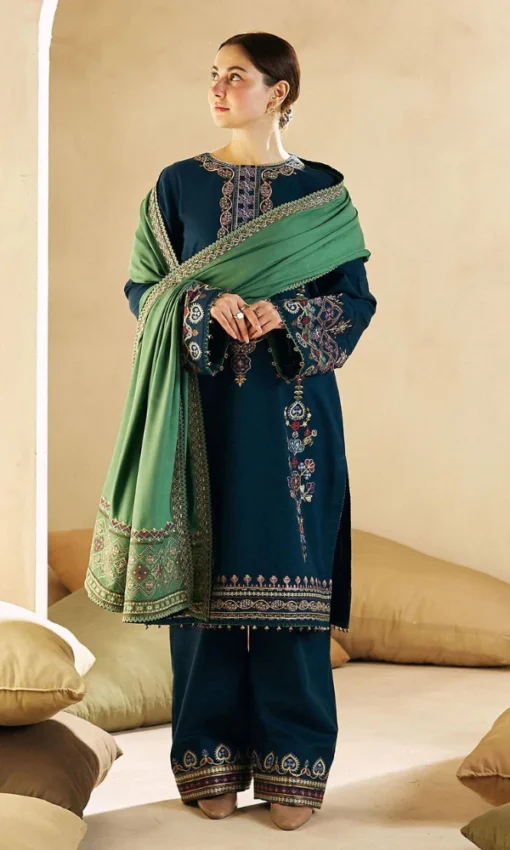 3Pc Embroidered Lawn Suit With Heavy Embroidery Dupatta [RC-7031] - Image 2
