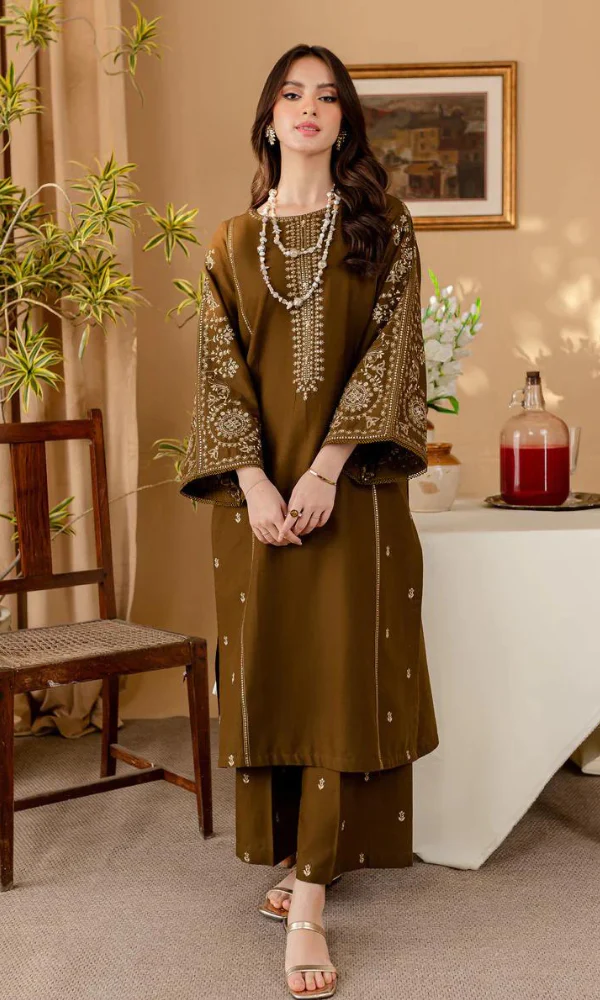 2PC Heavy Embroidered Suit