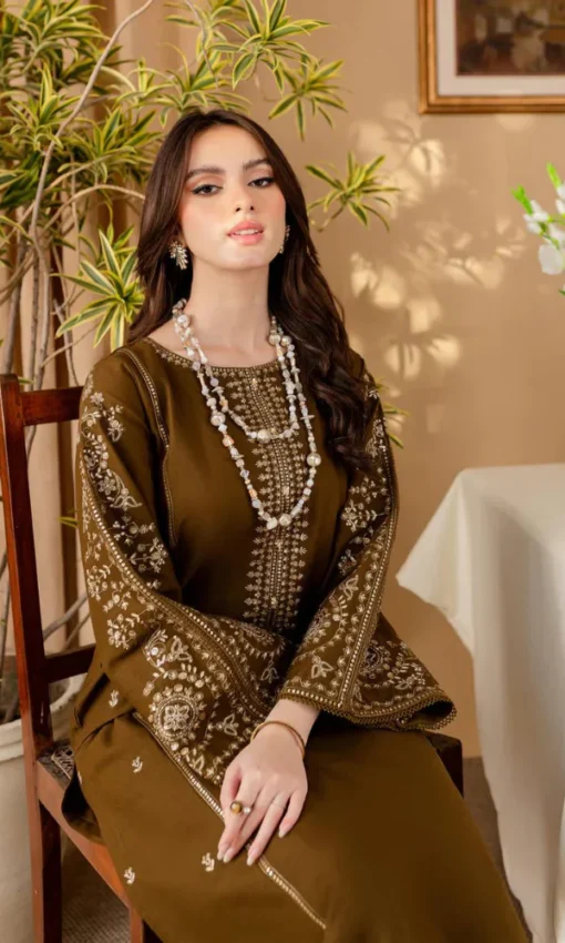 2PC Heavy Embroidered Lawn Suit [TC-6024] - Image 3