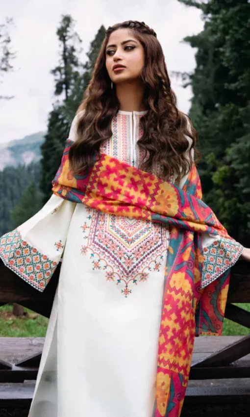 Sapphire Heavy Embroidered 3PC Lawn Suit [RC-7058] - Image 2