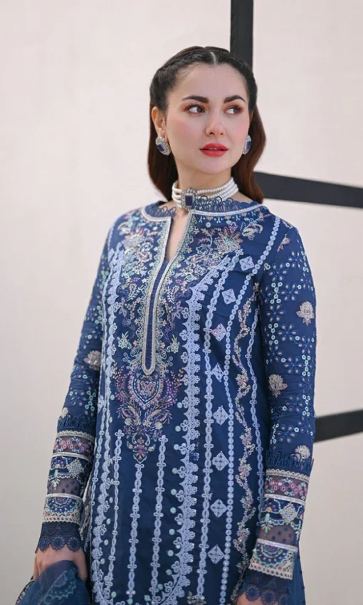 Embroidered Sequence Chikankari Lawn Suit 3 Piece [RC-7004] - Image 2