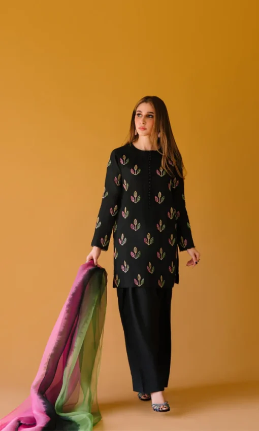 3PC Embroidered Lawn Suit With Digital Printed  Dupatta [RC-7027] - Image 3