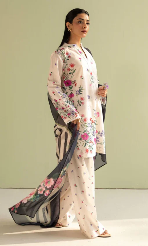Unstitched 3PC Digital Printed Lawn Suit [RC-7052] - Image 2