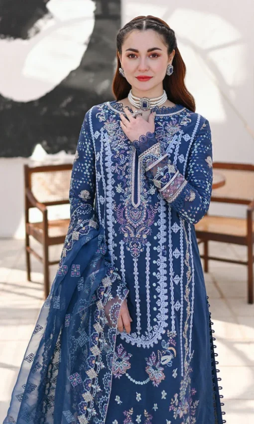 Embroidered Sequence Chikankari Lawn Suit 3 Piece [RC-7004] - Image 4