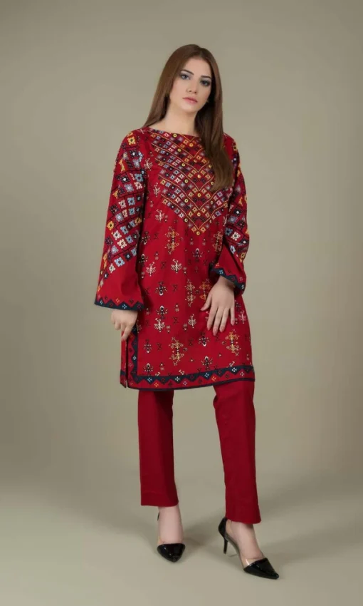 Heavy Embroidered 2PC Lawn Suit [TC-6022] - Image 2