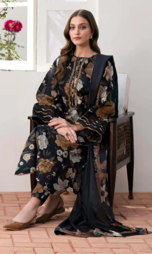 Digital Printed Lawn Suit With Silk Dupatta [RC-7036] - Image 2
