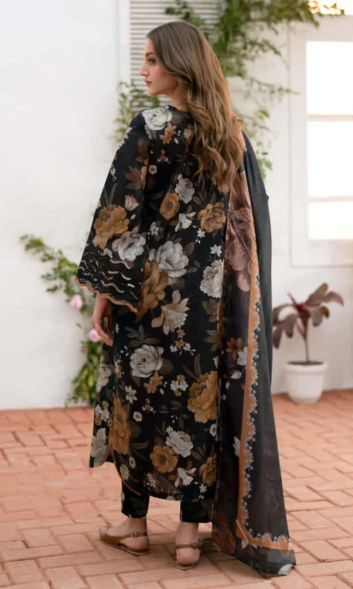 Digital Printed Lawn Suit With Silk Dupatta [RC-7036] - Image 3