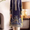 Navy Blue Embroidered Lawn Suit