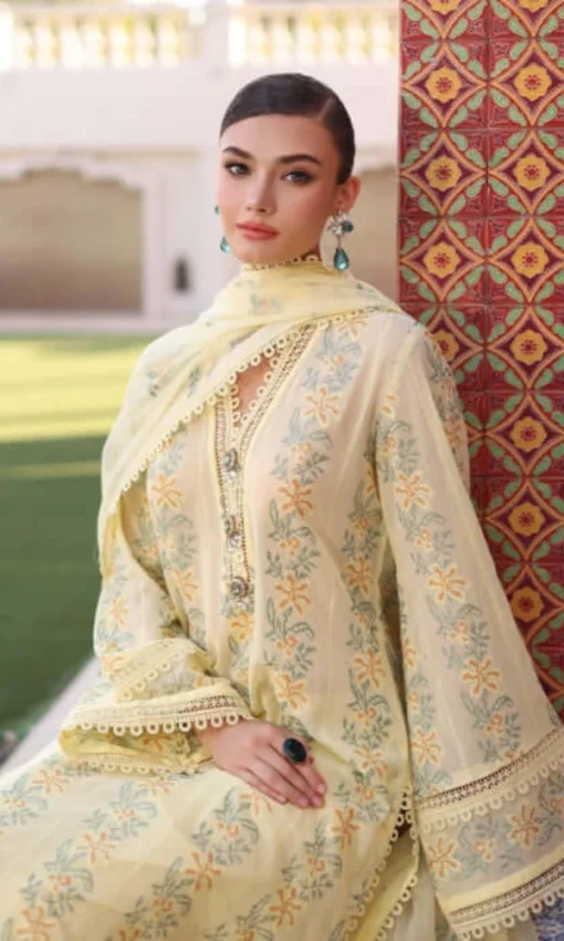 Bareeze 3PC Embroidered Lawn Suit With Chiffon Dupatta [RC-7047] - Image 2