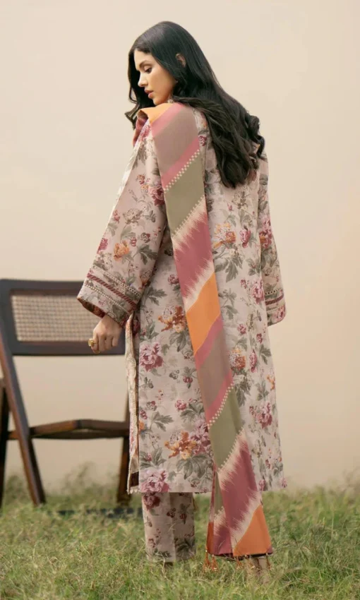 Unstitched 3 Piece Digital Printed Lawn Suit [RC-7046] - Image 2