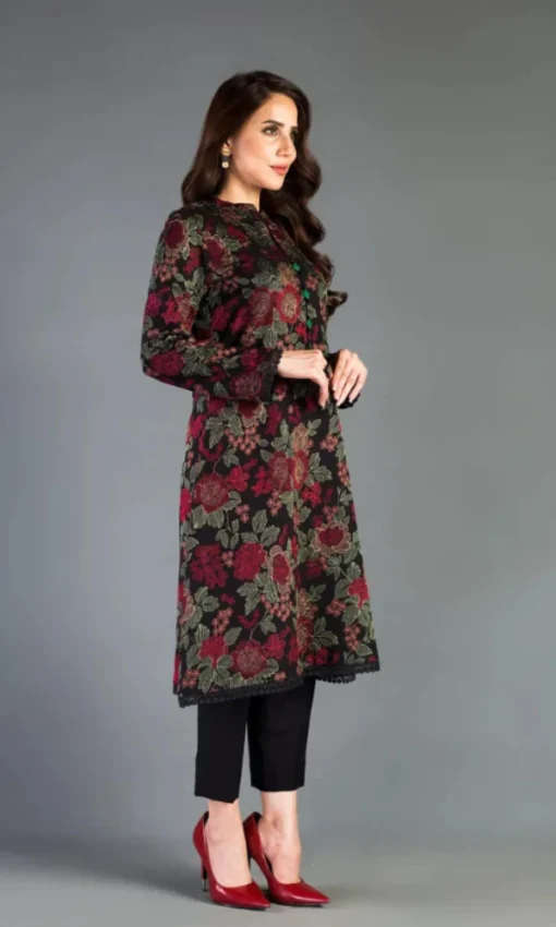3PC Lawn Full Heavy Embroidered Suit With Heavy Embroidered Dupatta [RC-7037] - Image 2