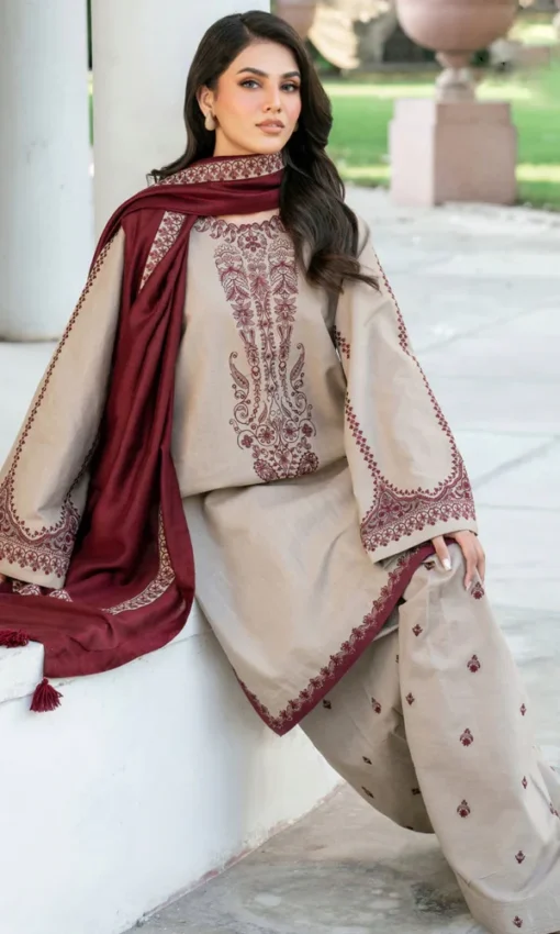 Baroque Embroidered Lawn Suit 3PC [RC-7007] - Image 3