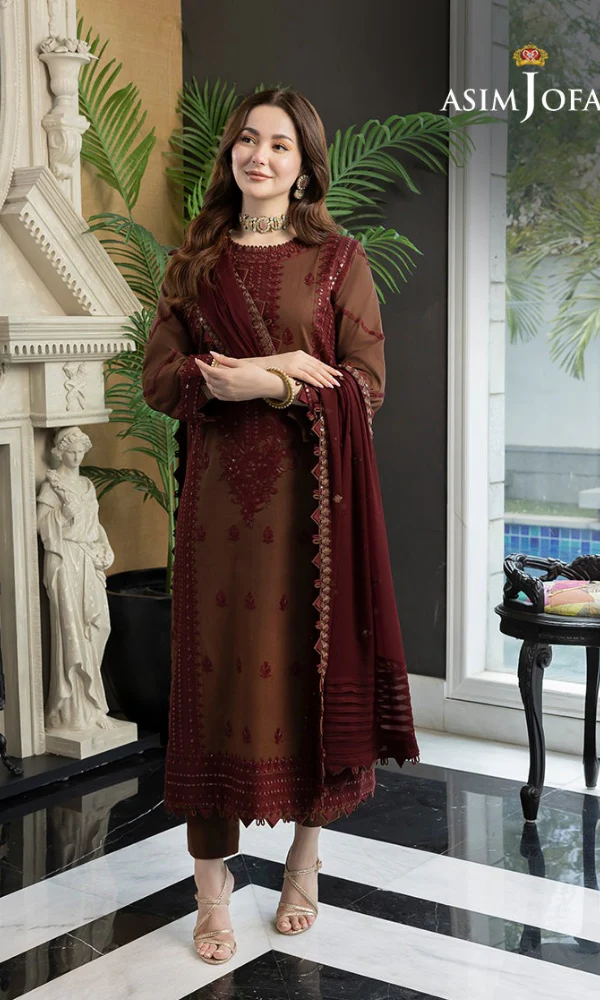 3PC Embroidered Lawn Suit Unstitched