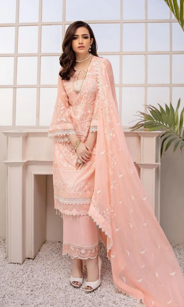 3PC Lawn Suit Embroidered