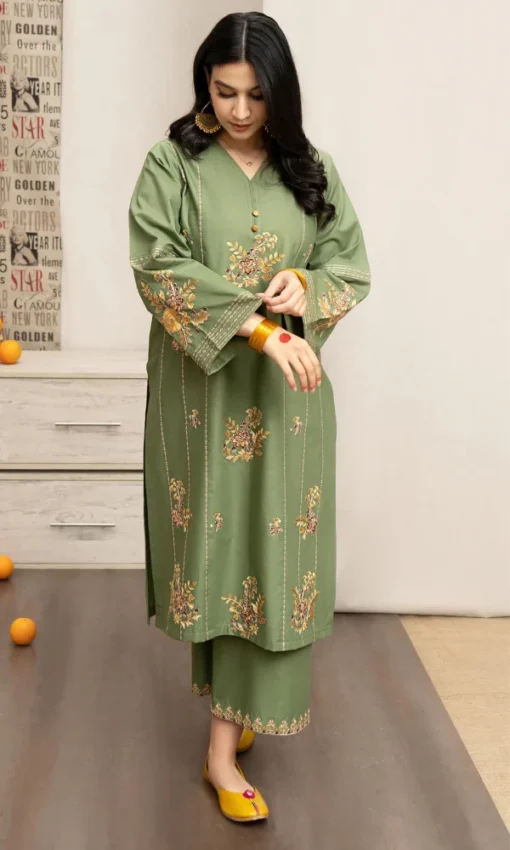 3PC Embroidered Lawn Suit With Digital Printed Dupatta [RC-7012] - Image 2