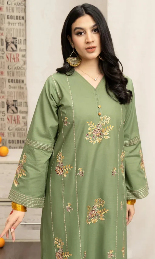 3PC Embroidered Lawn Suit With Digital Printed Dupatta [RC-7012] - Image 3