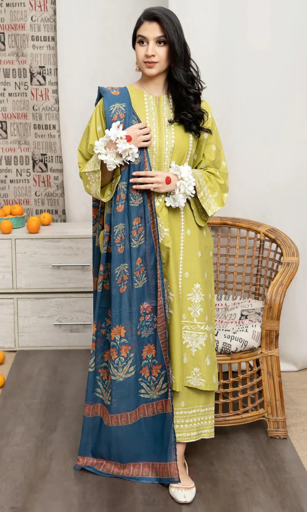 3PC Embroidered Lawn Suit