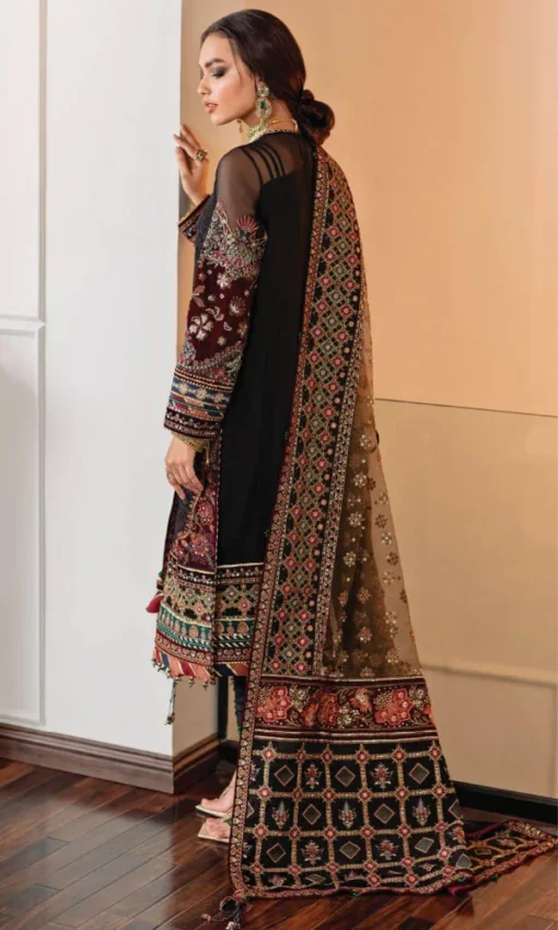 Heavy Embroidered 3PC Lawn Unstitched Suit with Stylish Organza Dupatta [RC-7022] - Image 3