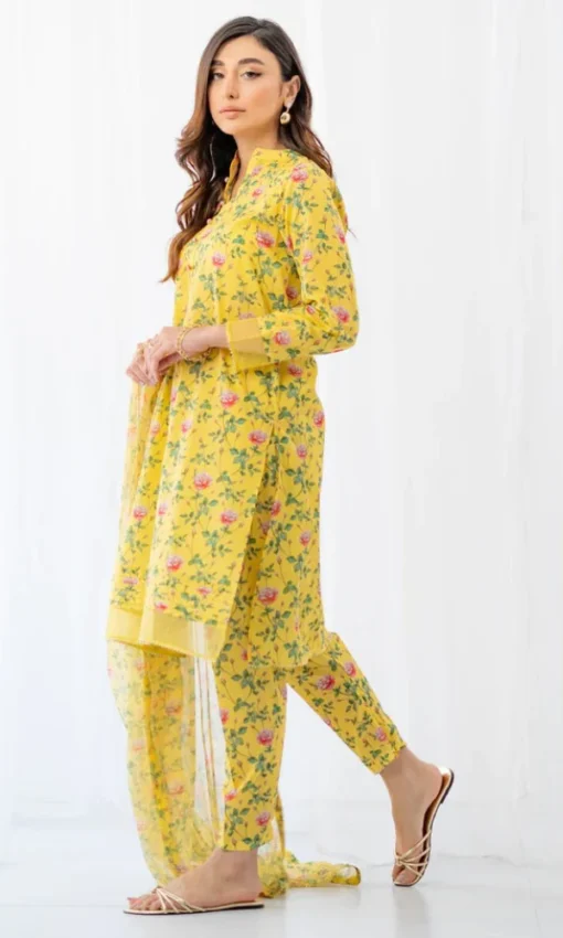 Unstitched 3PC Printed Lawn Suit [RC-7053] - Image 3
