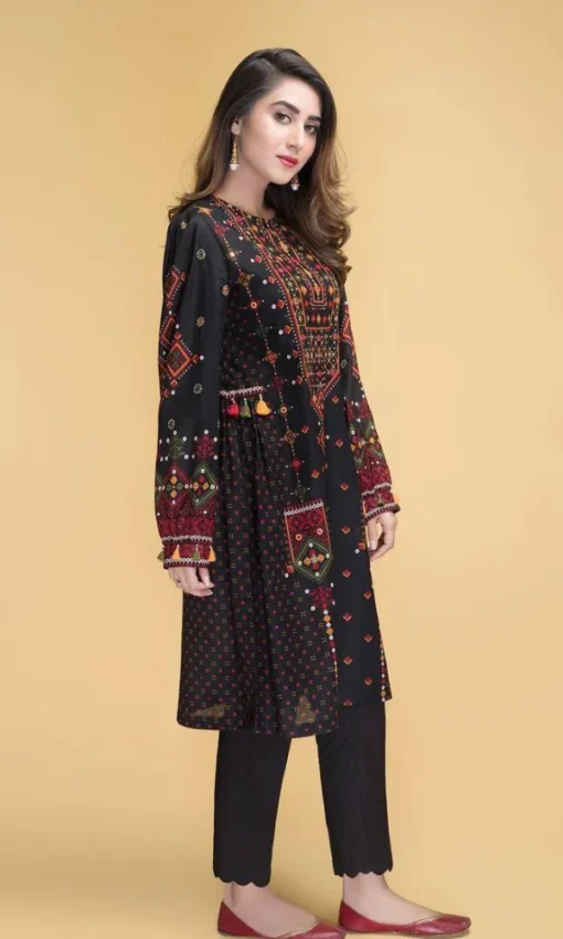 Lawn Unstitched Embroidered 2pc Suit [TC-6023] - Image 2