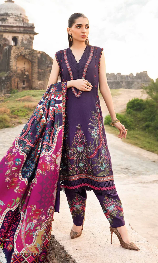 Purple Dhanak Suit