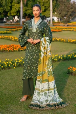 Gul Ahmed – 3 Piece Printed Lawn Suit with Embroidered Neckline [GM-3006]